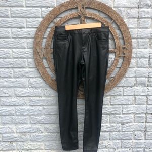 Black leather pants
